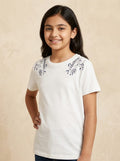 Botanical Embroidered T-Shirt