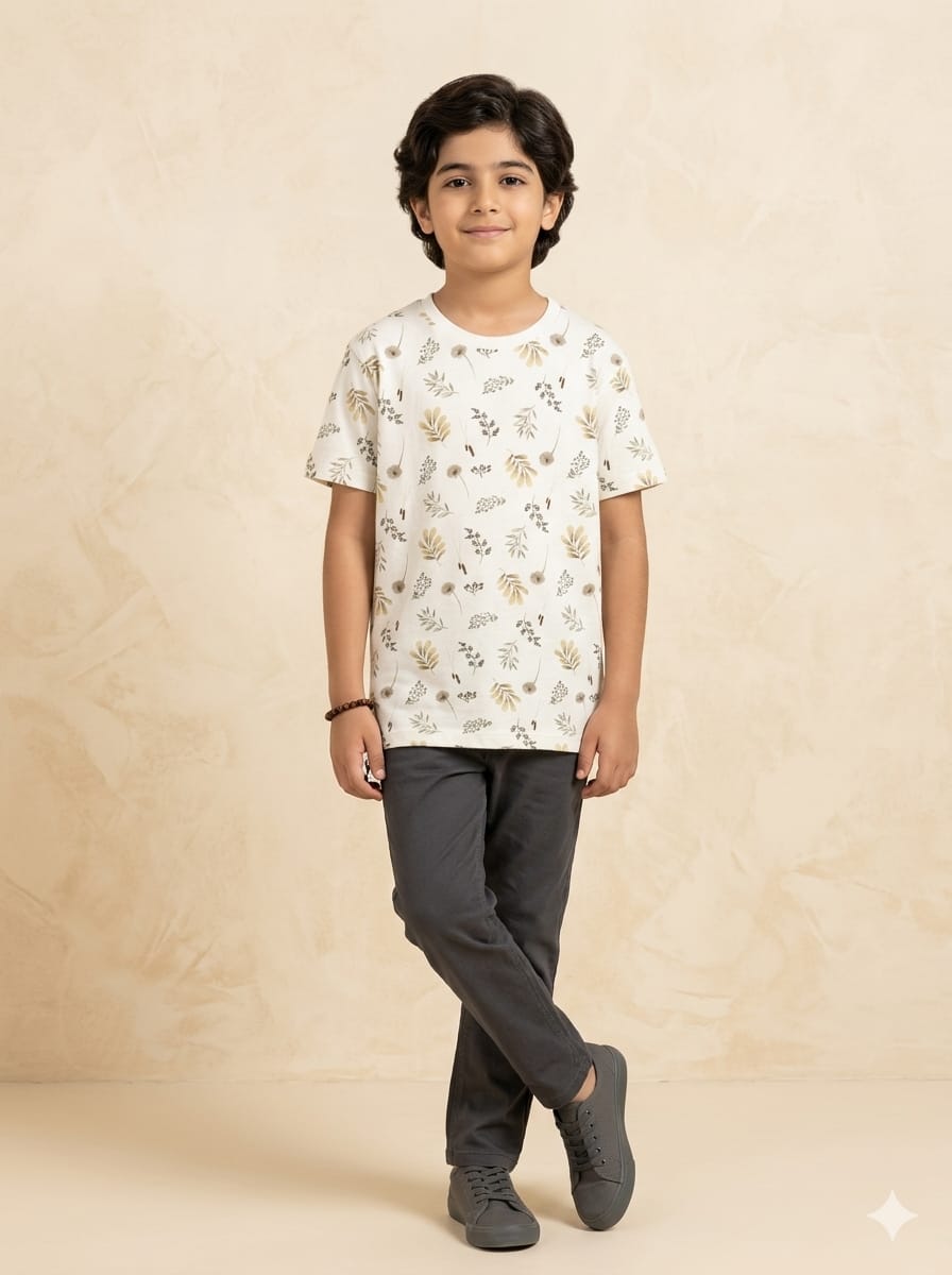 Botanical All-Over Print T-Shirt