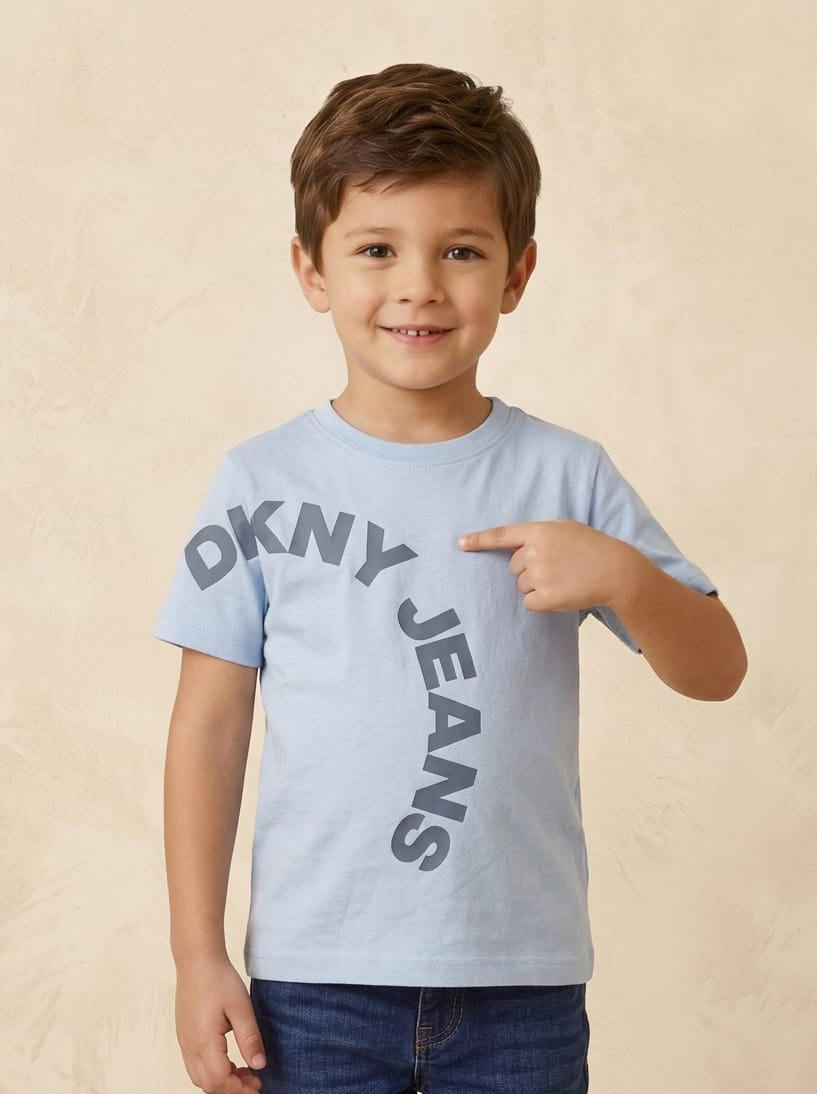 DKNY Jeans Logo T-Shirt – Light Blue