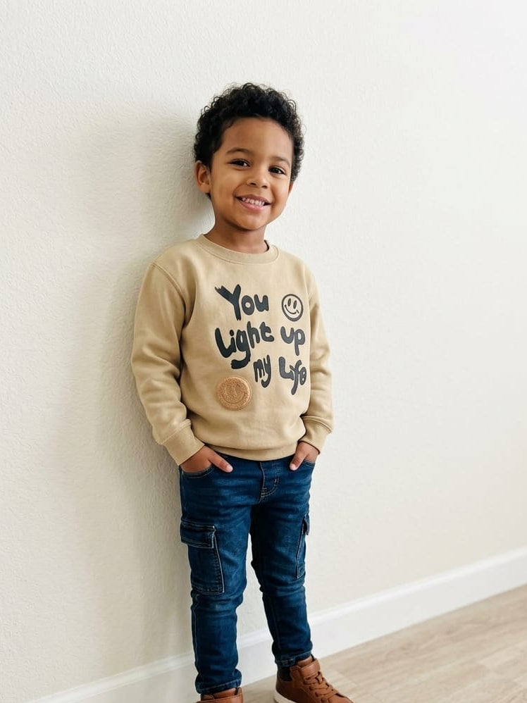 Light Up My Life Kids Sweatshirt – Beige